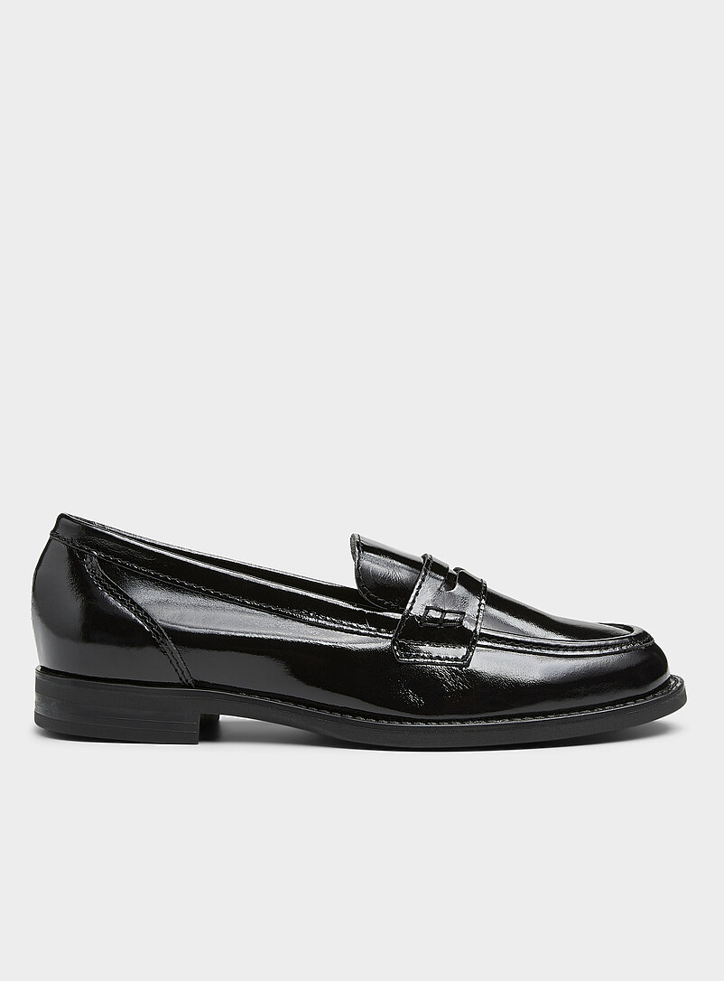 Simons Burgundy Patent leather penny loafers <b>Made in Spain</b> Women for women