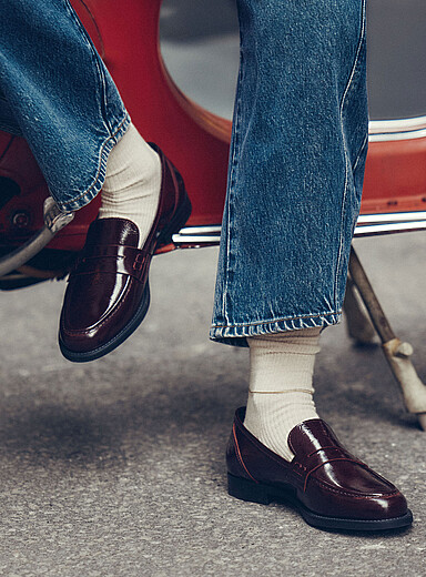 Patent leather penny loafers <b>Made in Spain</b> Women