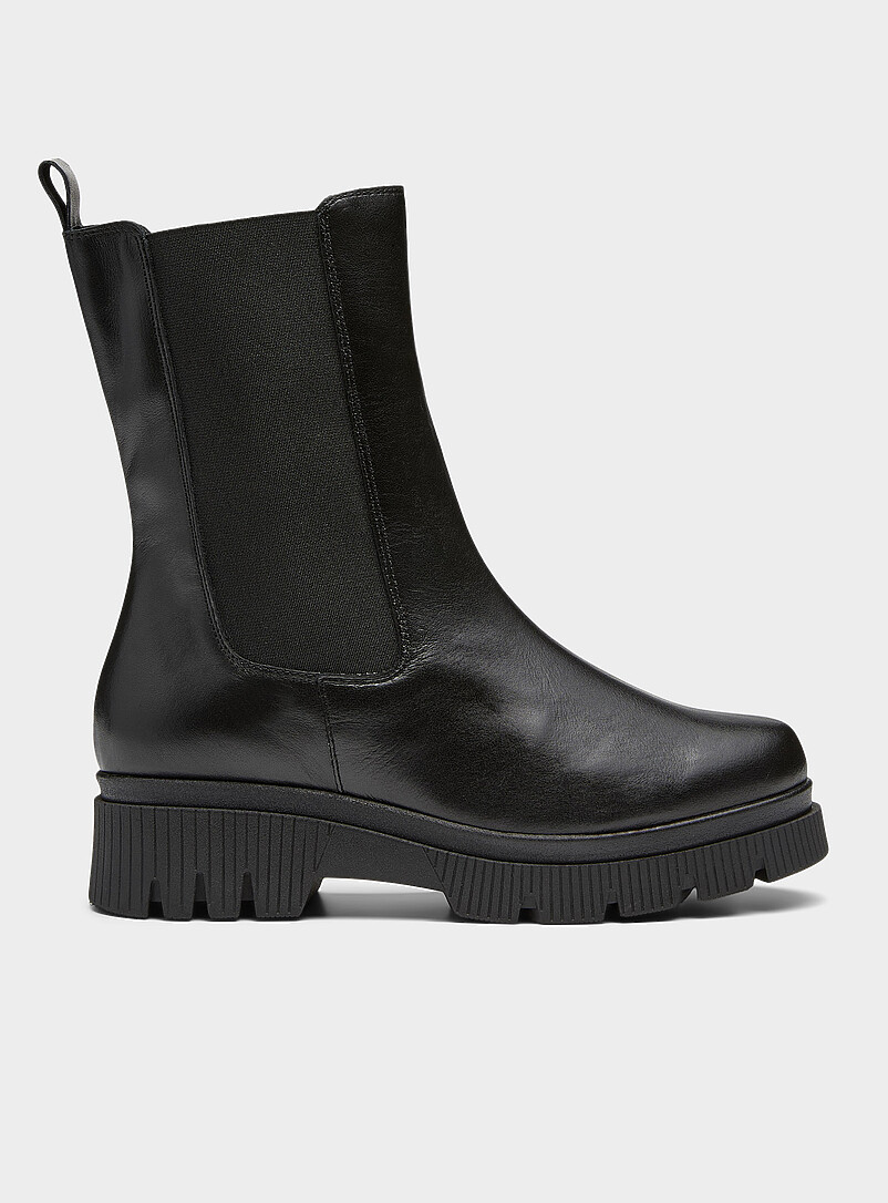 Bottes What For En Cuir Noir - Taille 37 - Occasion - Style Fourreau - Femme