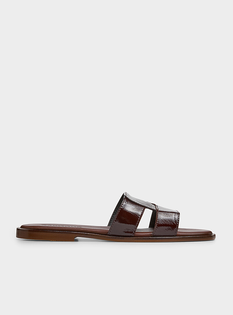 Simons Cream Crossed leather cushioned sandals <b>Made in Spain</b> for women