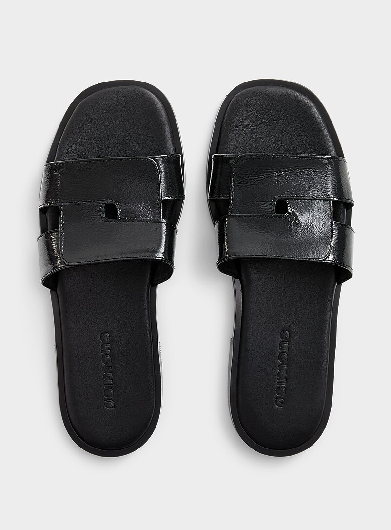 Crossed leather cushioned sandals Made in Spain Women product image (primary)