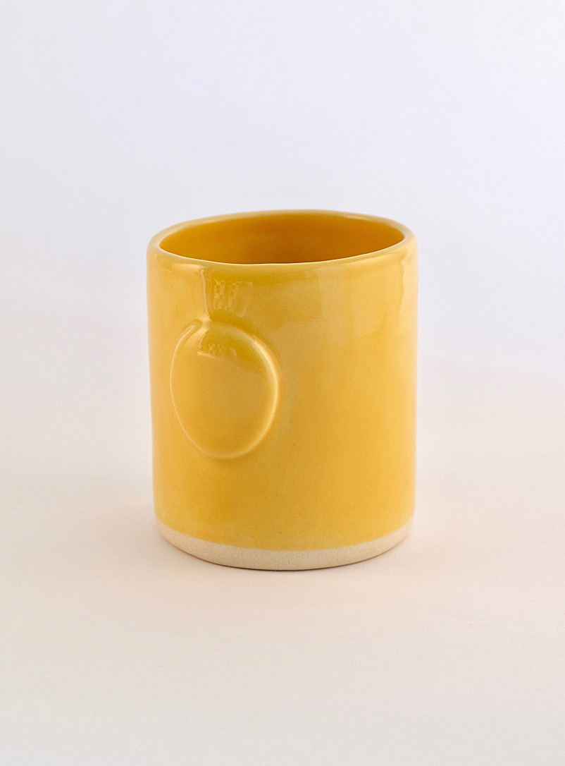Late bloomer ceramics Medium Yellow Pebble tumbler Limited series