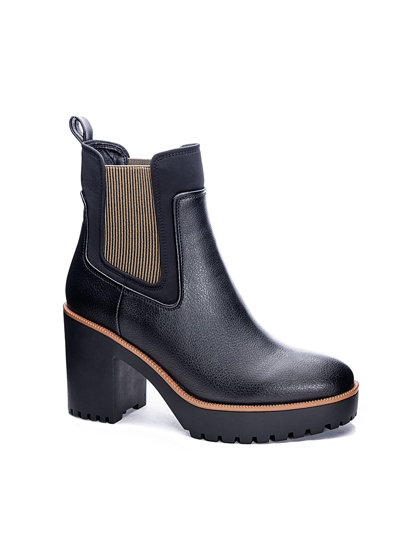Chinese Laundry Black Good Day heeled Chelsea boots Women for error