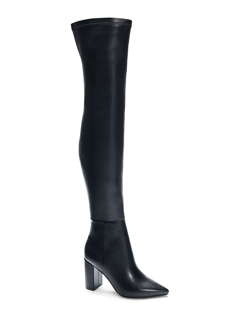 Chinese Laundry Black Fun Times heeled thigh-high boots Women for error