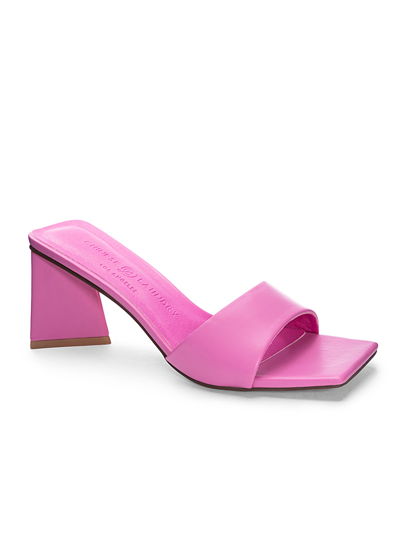 Chinese Laundry Pink Yanda angular heeled mule sandals Women for error