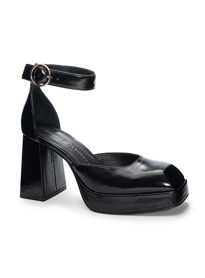 Chinese Laundry Black Oaklen block-heel platform shoes Women for error