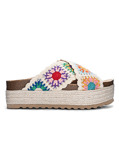 Lucky Brand Women's Jaslene Crochet Platform Sandals