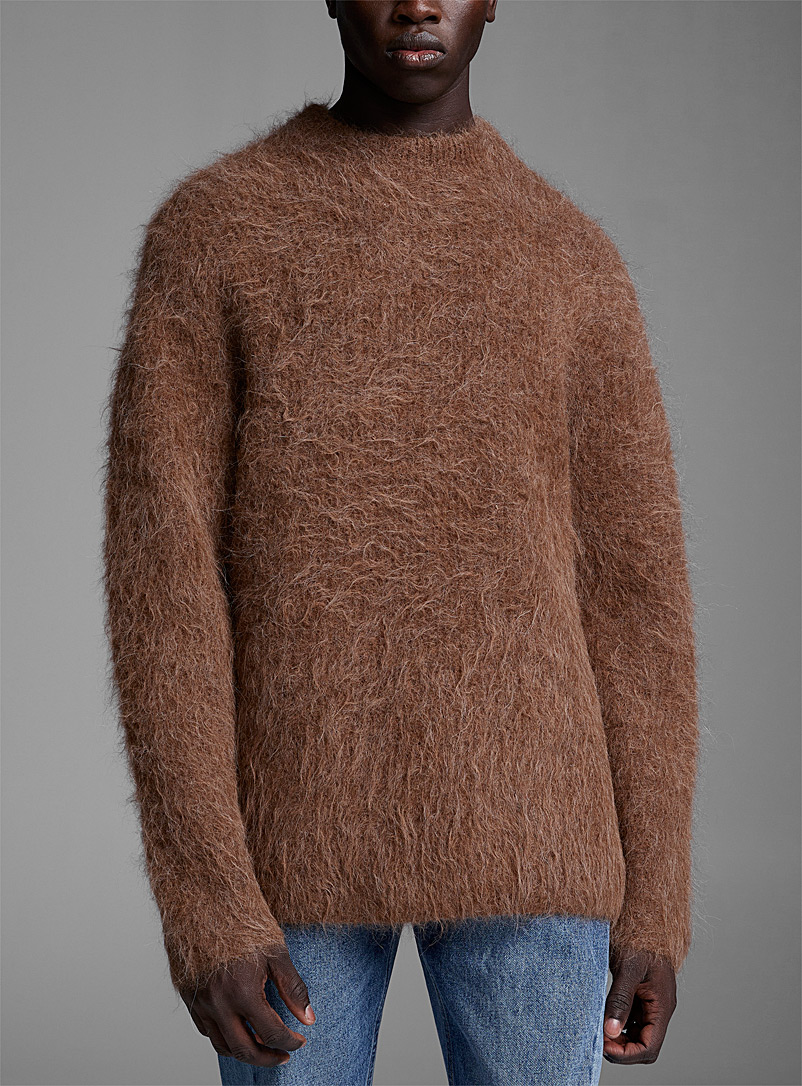 Séfr Brown Haru alpaca sweater for men
