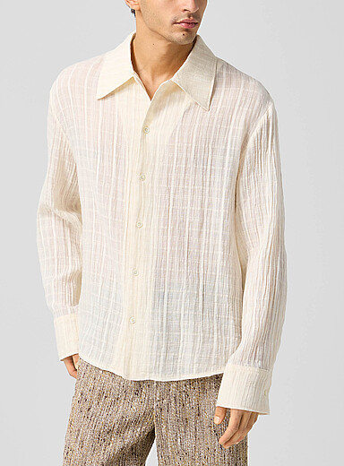 La chemise carreaux textur&eacute;s Ignacio