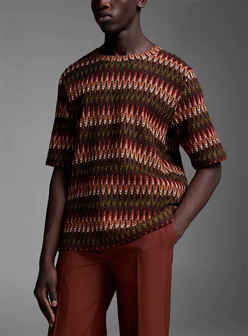 Séfr Black Subzi knit T-shirt for men