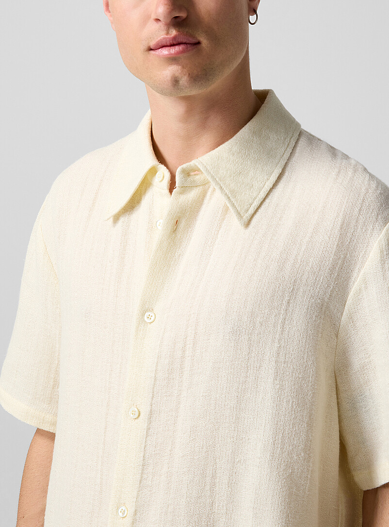 Dayot textured ecru shirt product image 2