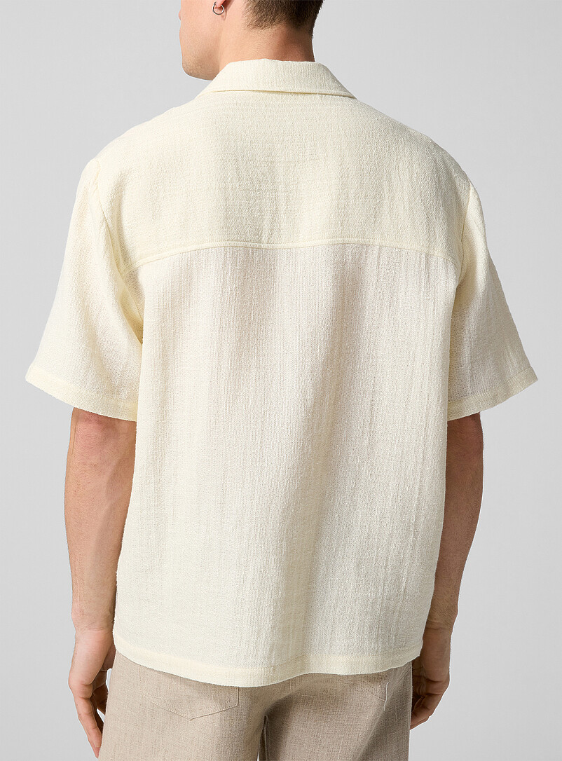 Dayot textured ecru shirt product image 3