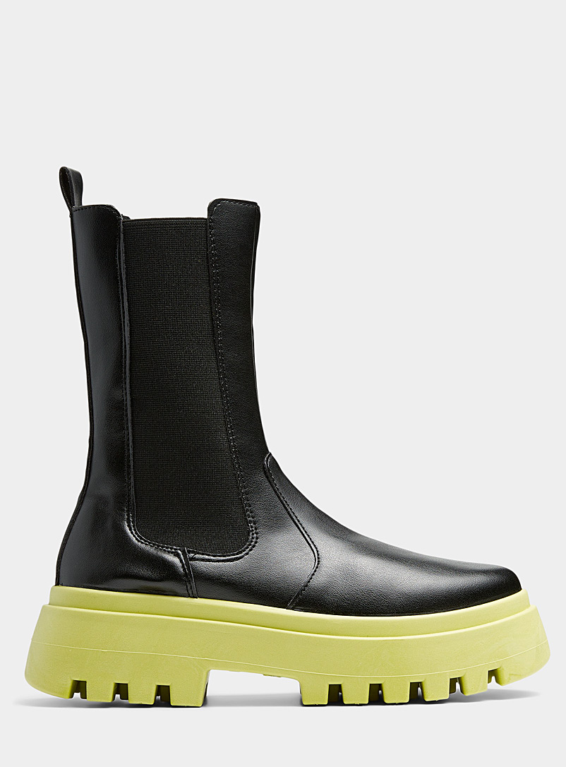 Simons Green Contrasting-sole Chelsea boots Women for women