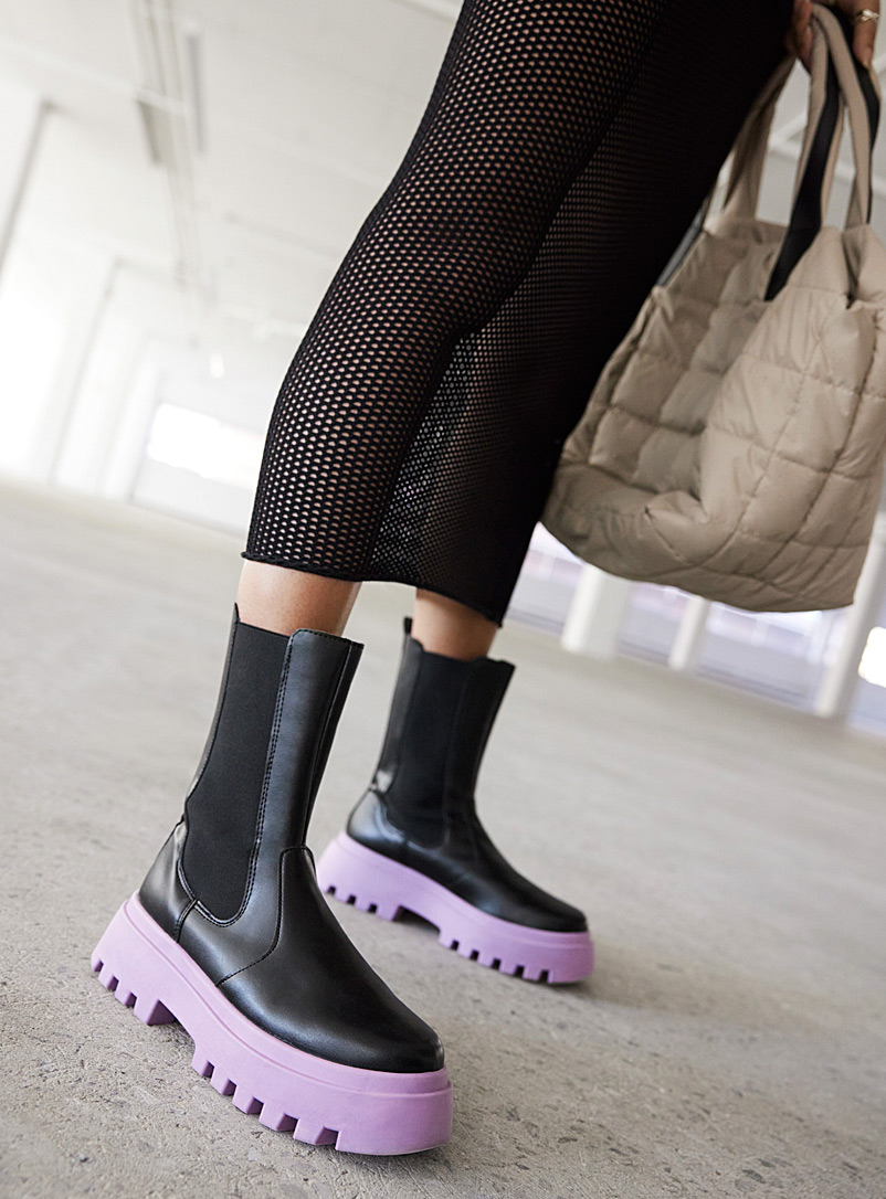 Simons Lilacs Contrasting-sole Chelsea boots Women for women