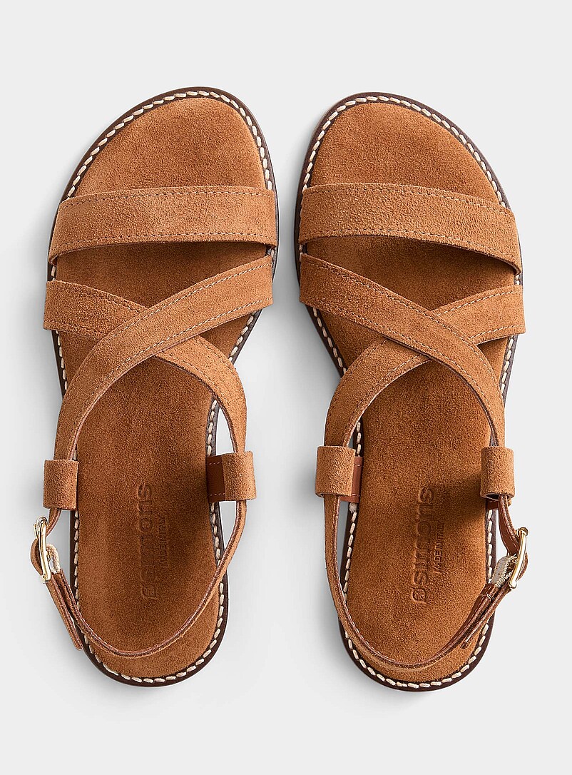 Crossed-strap suede sandals Exclusive collection from Italy Women product image 2