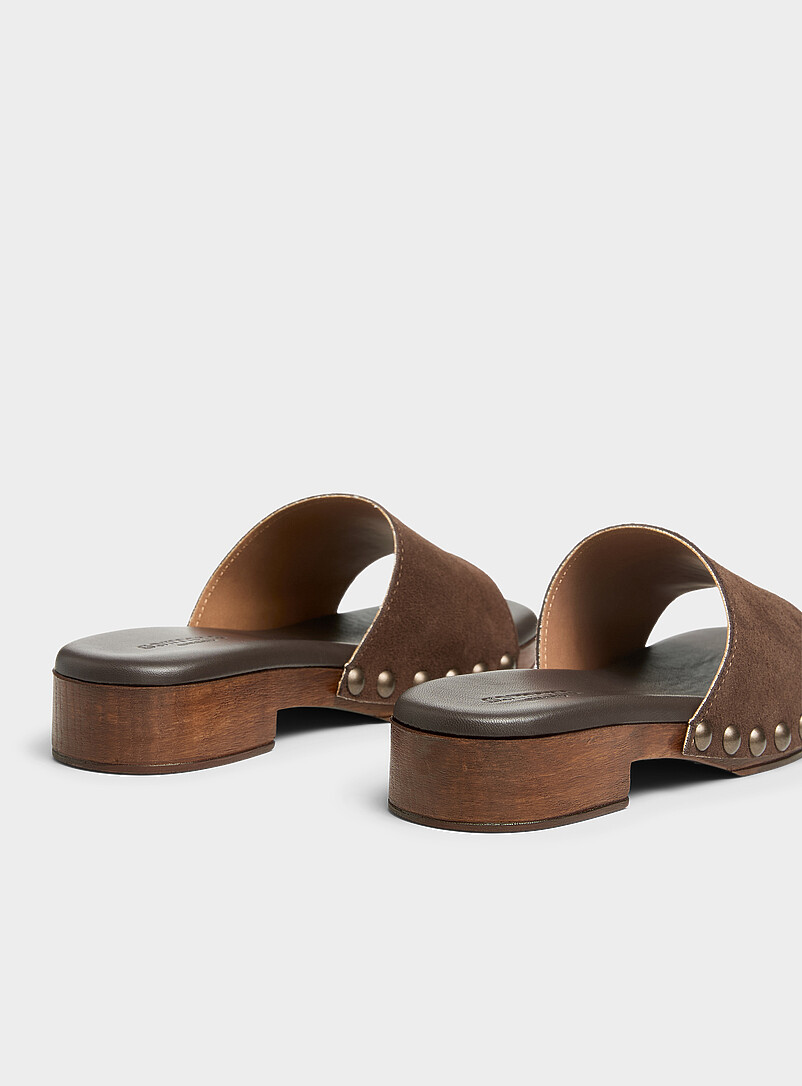 Studded suede clog sandals Exclusive collection from Italy Women product image 2