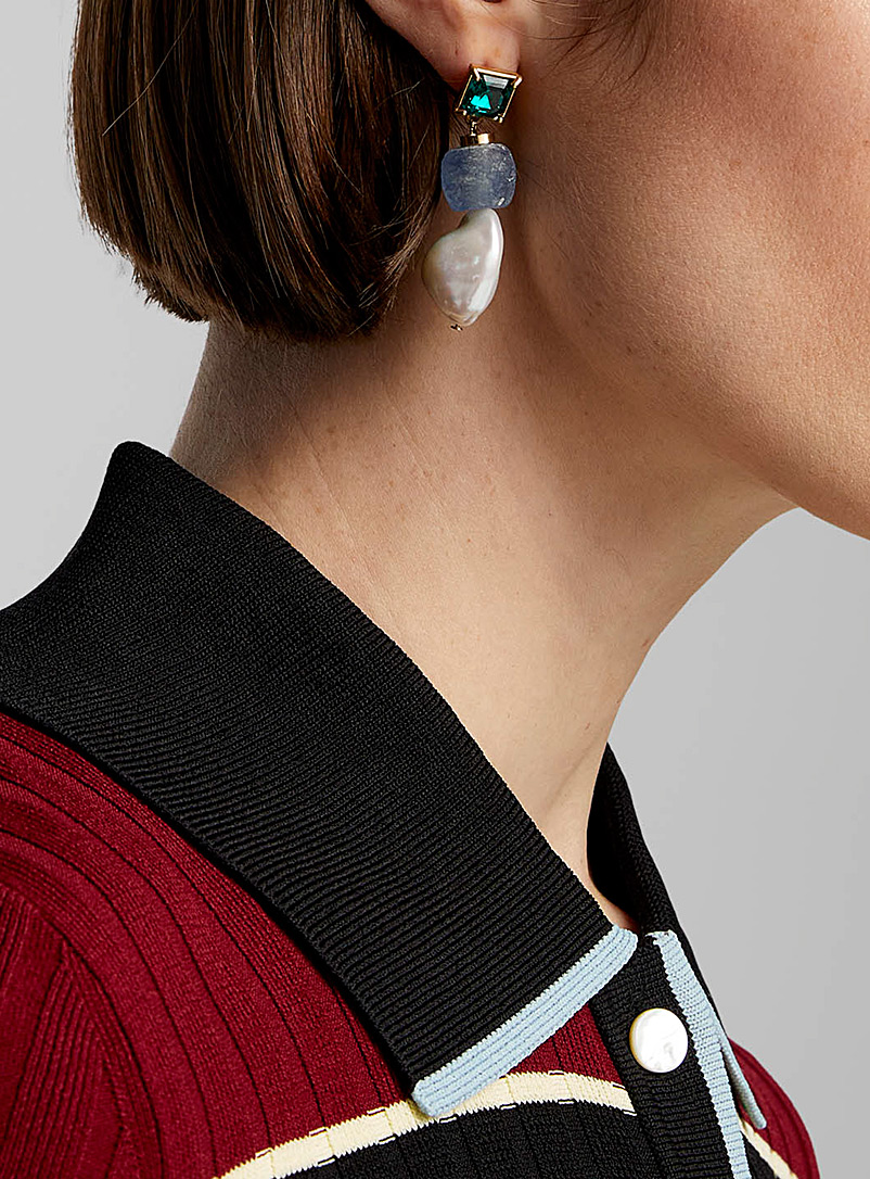 Wales Bonner Blue Song earrings for women