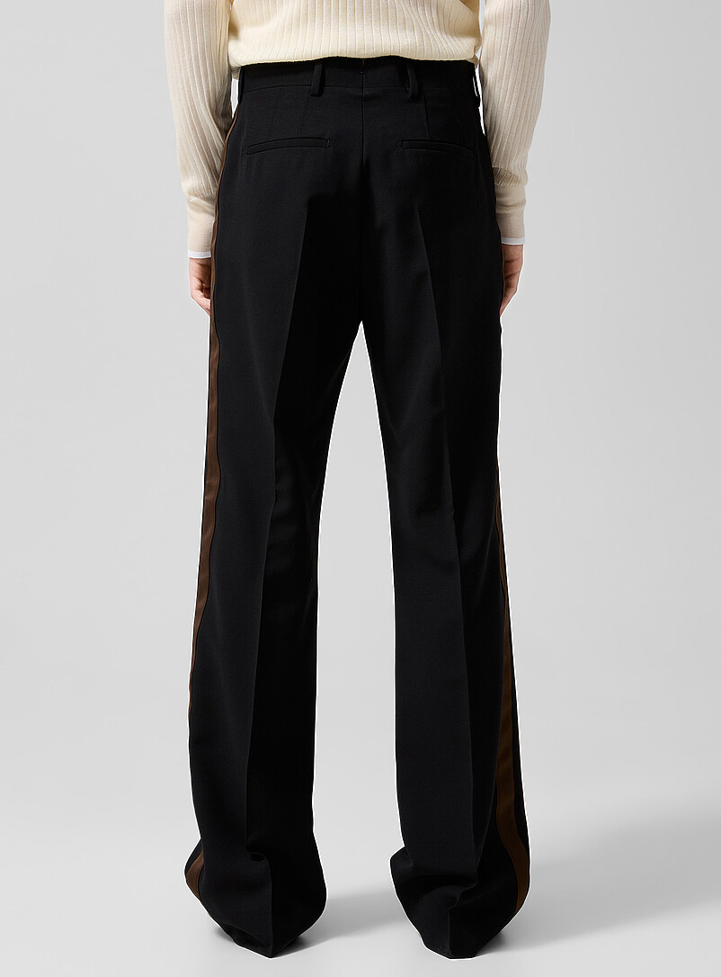 Brown stripe bootcut tuxedo pant product image 3