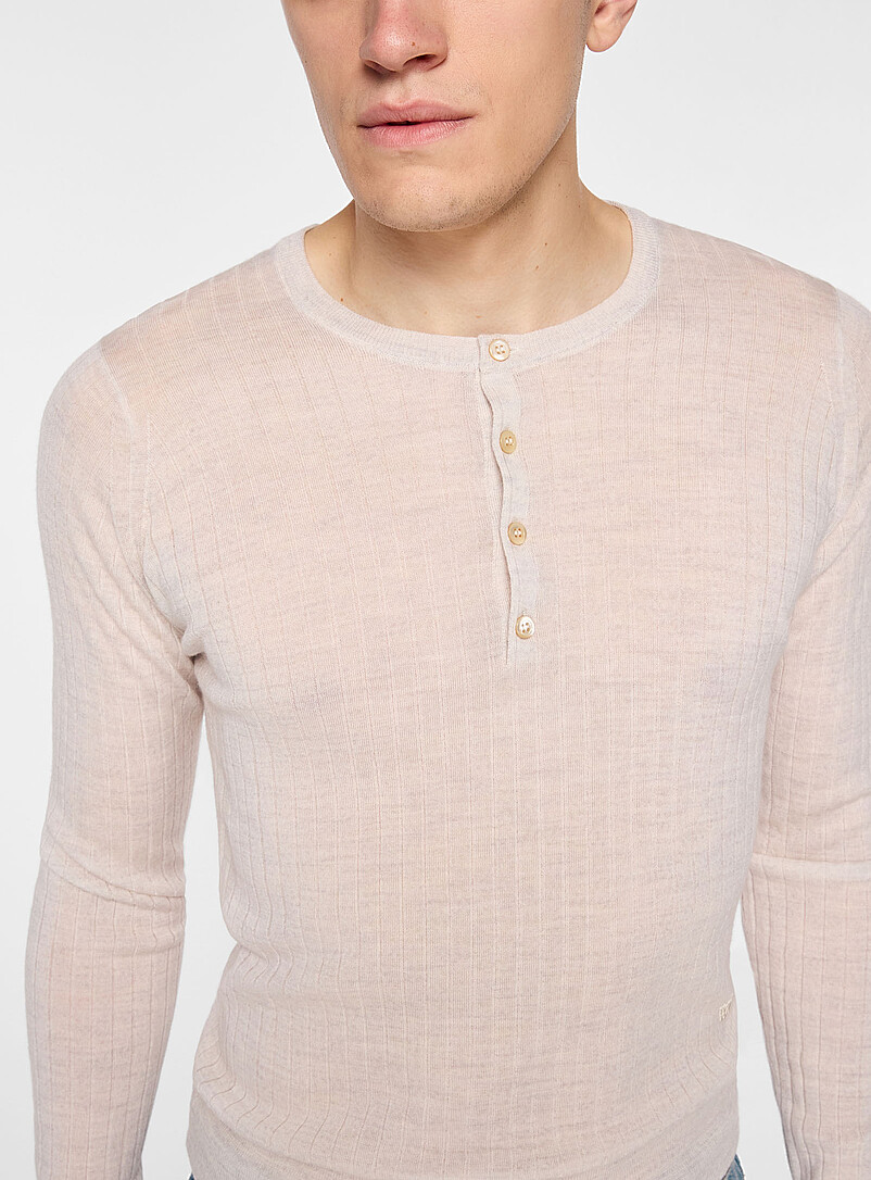 Nile rib-knit Henley sweater Unisex product image 2
