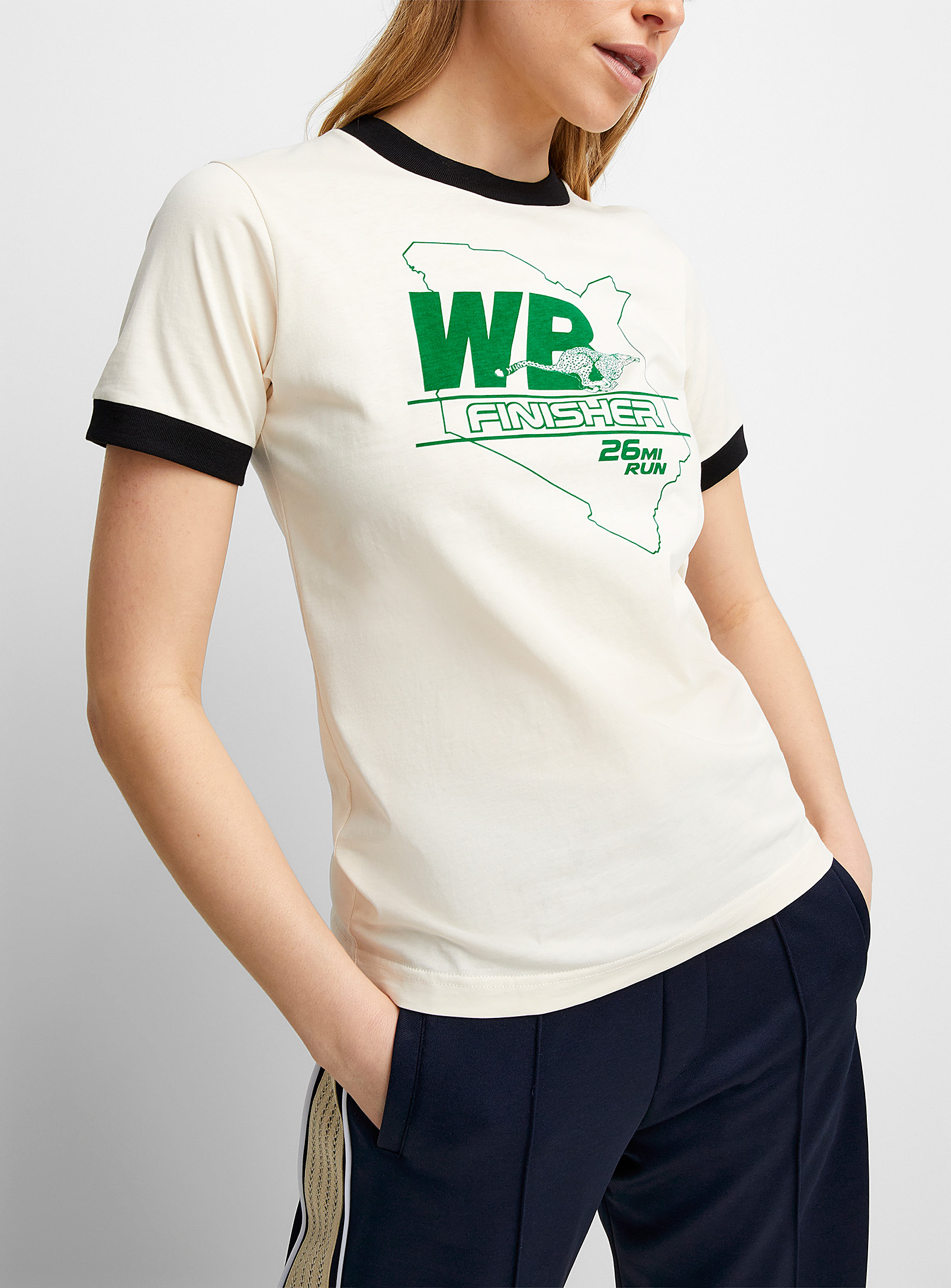 Shop Wales Bonner Pace T-shirt In Ivory White