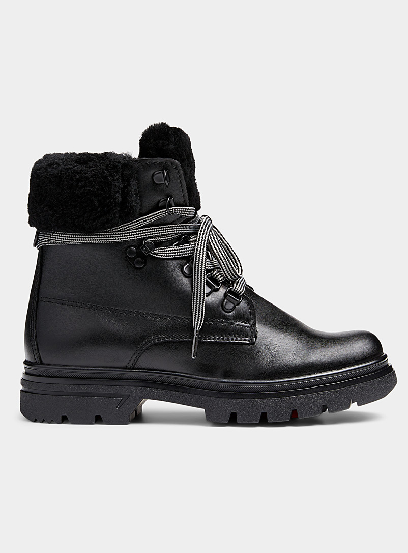 Pajar Canada Black Alissa laced-up cleated winter boots Women for error