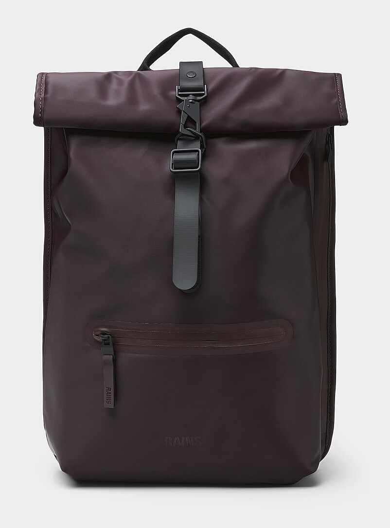 rains maroon backpack - Rolltop rucksack mini honor Backpack Micro is a downscaled version of Backpack Mini Rucksack roll-up backpack | Rains