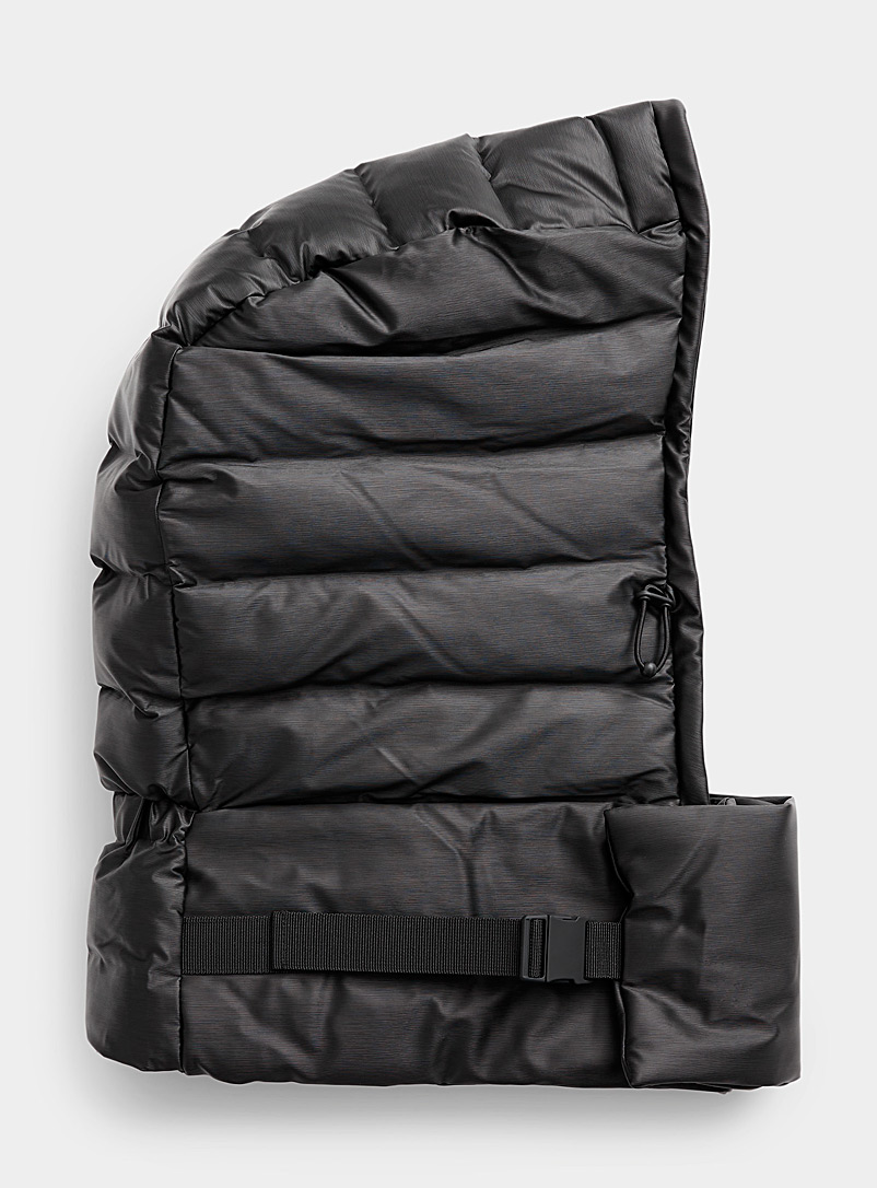 Simons Black Quilted hood for women