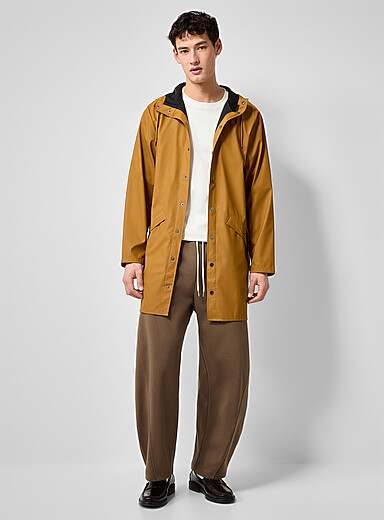 Long minimalist raincoat