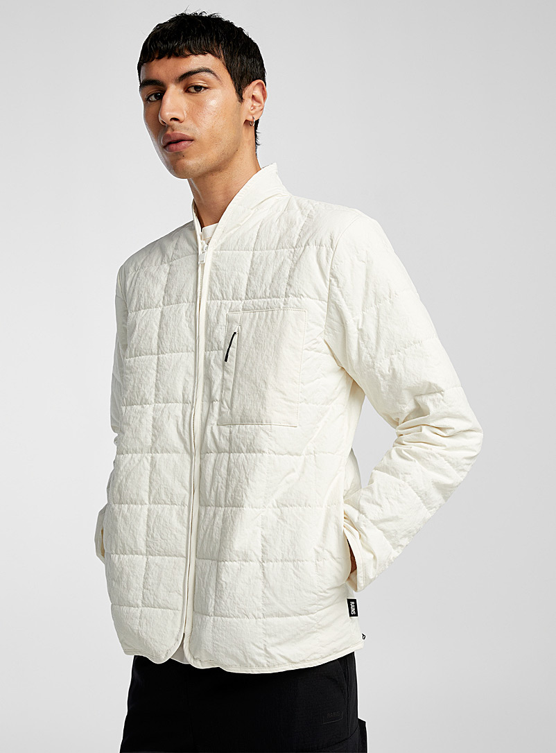 Rains White Giron quilted jacket for men