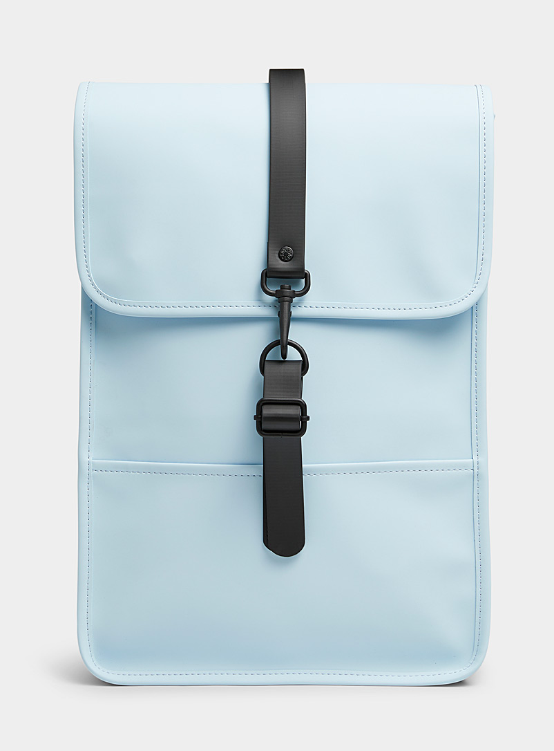 Rains Baby Blue Minimalist backpack for women