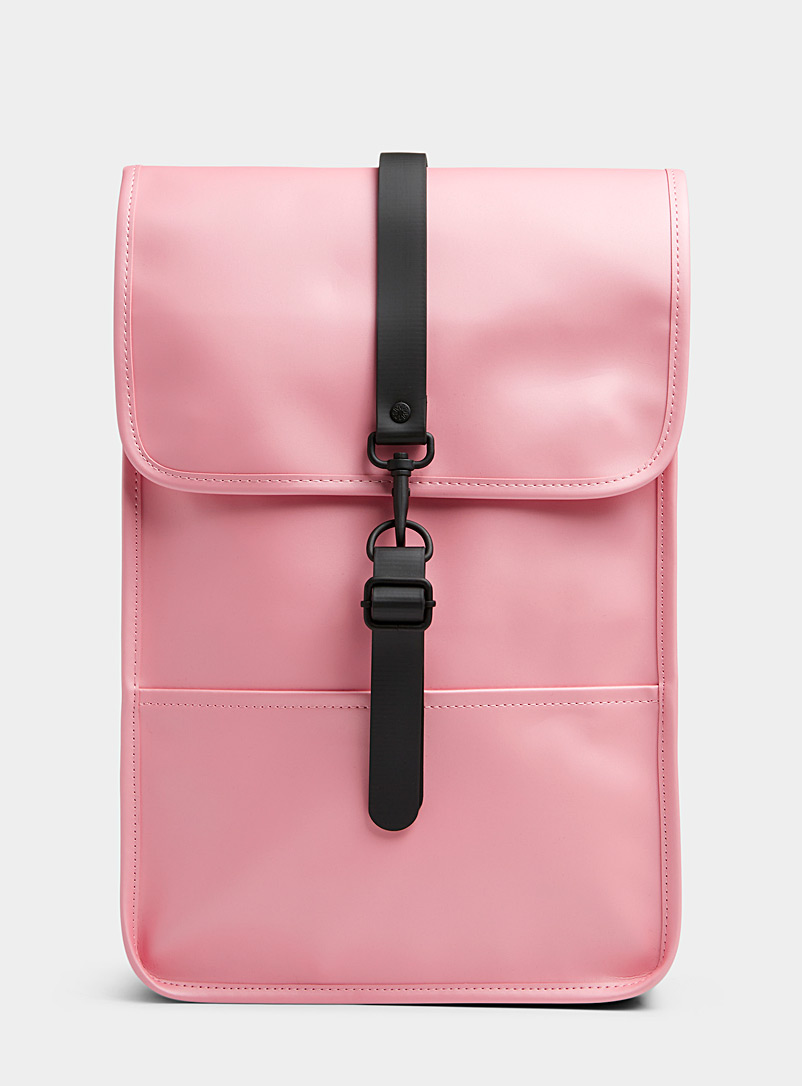 Rains Medium Pink Minimalist backpack for women