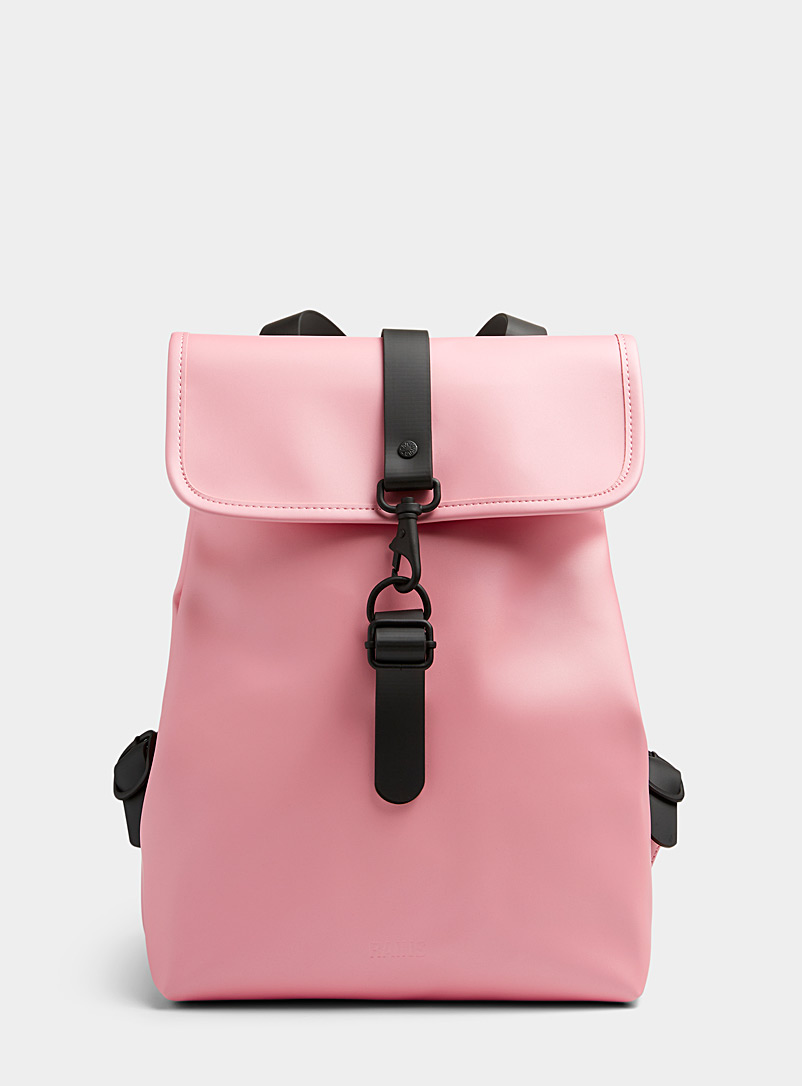Rains Medium Pink Bucket waterproof backpack for women