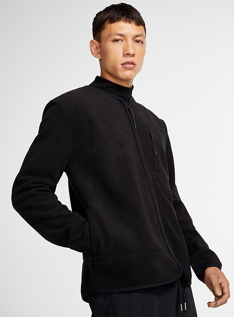 Rains Black Modern microfleece jacket for men