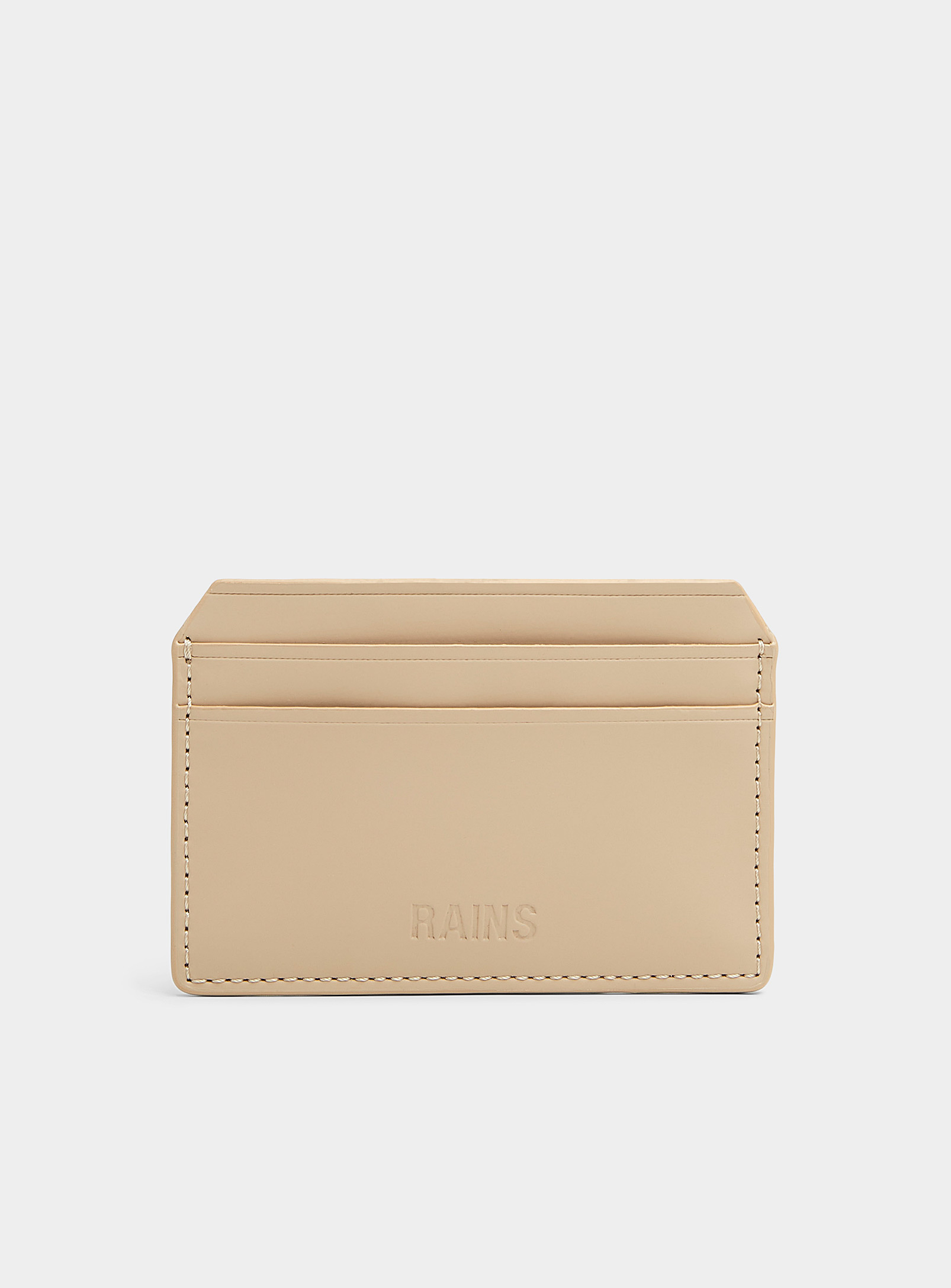 Rains Solid Water-repellent Card Holder In Neutral