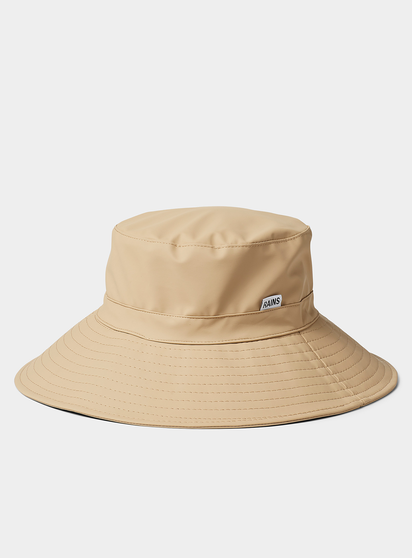 Rains Waterproof Fisherman Hat In Cream Beige