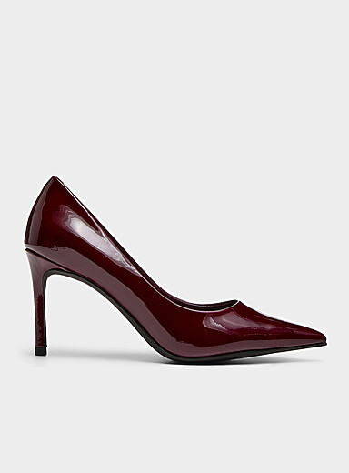 Nikia burgundy patent leather pumps Women