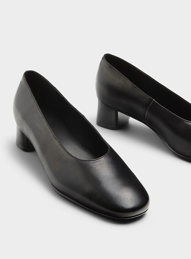 Trusted block-heel leather pumps Women product image (primary)