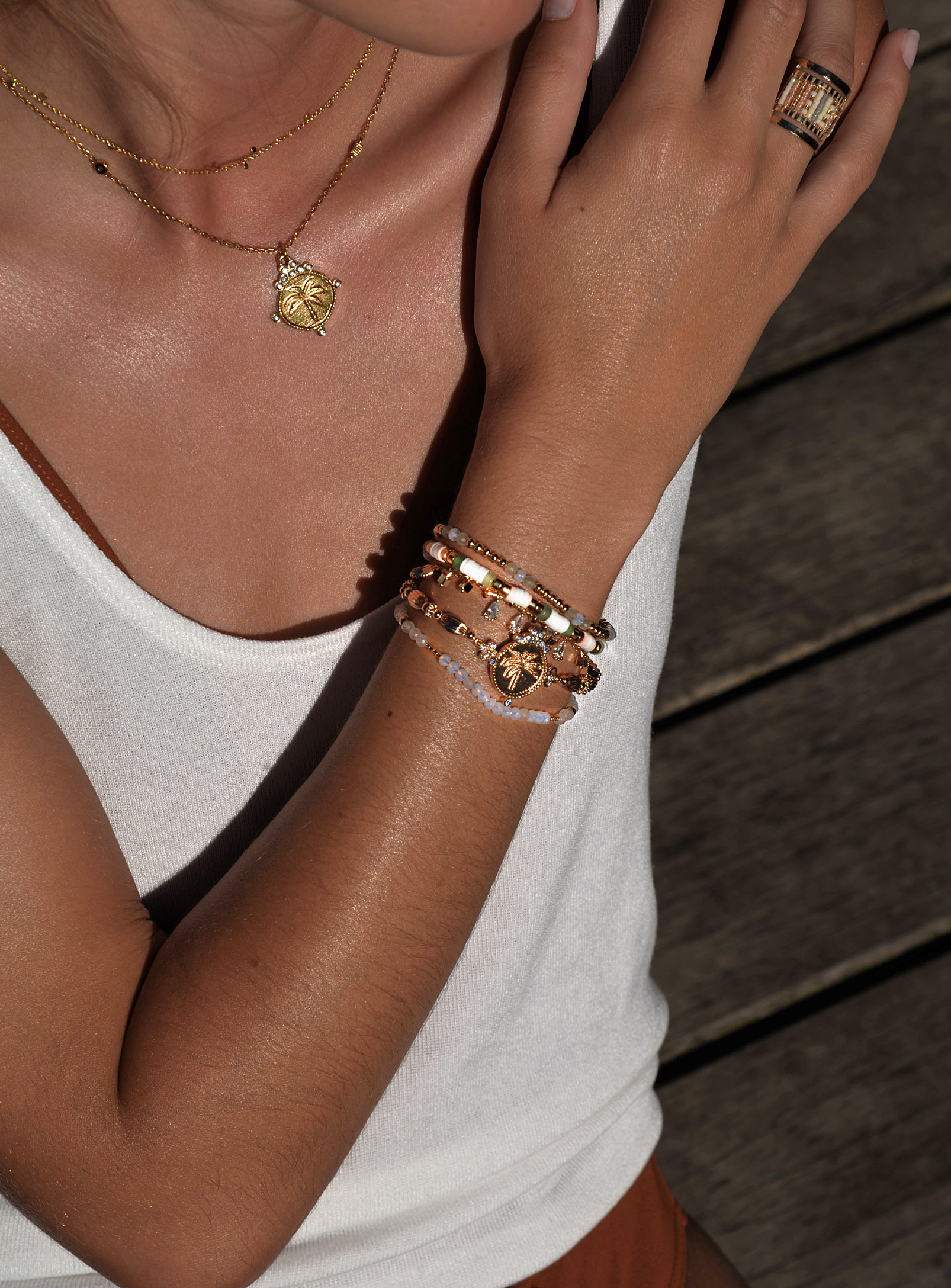 Hipanema Exotic Rowed Bracelet See Available Sizes In White