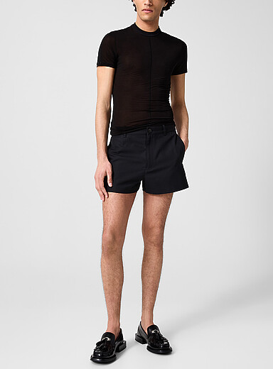 Le short court habill&eacute; m&eacute;lange de laine