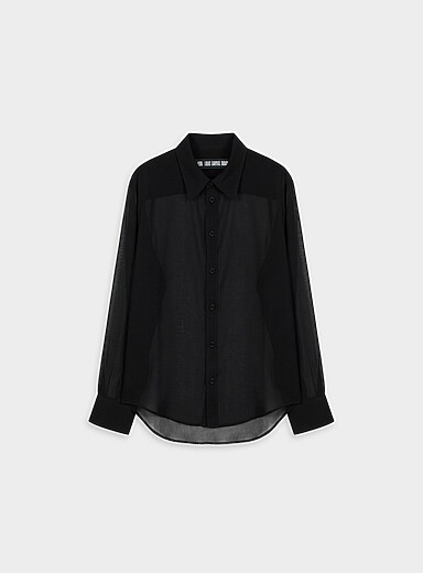 Louis Gabriel Nouchi Black Flowy see-through shirt for men