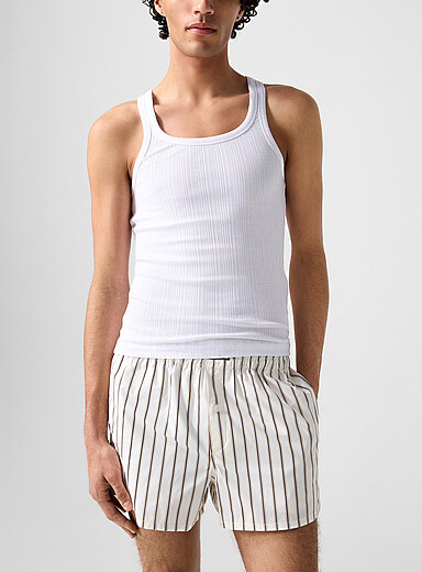 Louis Gabriel Nouchi Off White Racerback ribbed tank for men