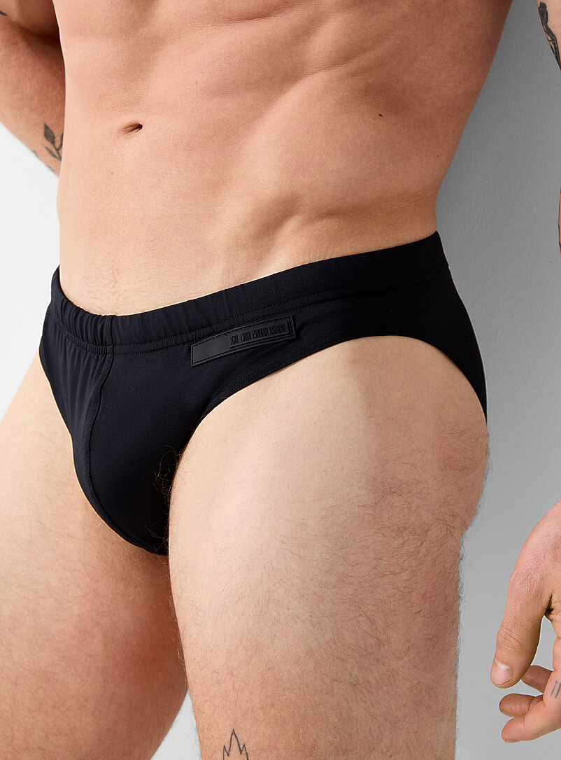 Black swim brief product image 2