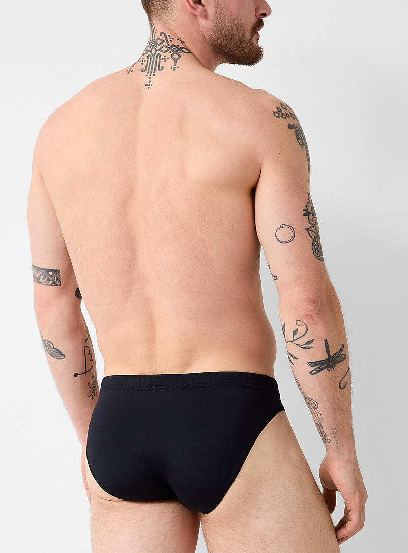 Black swim brief product image 3