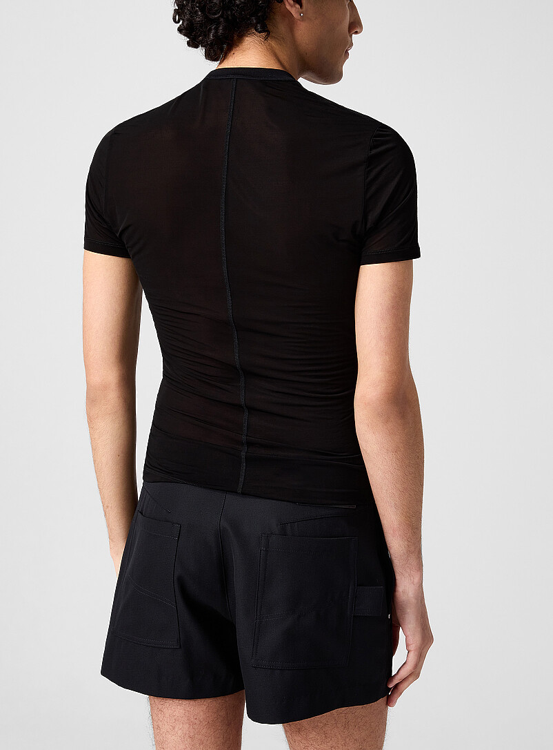 Black micromesh T-shirt product image 2