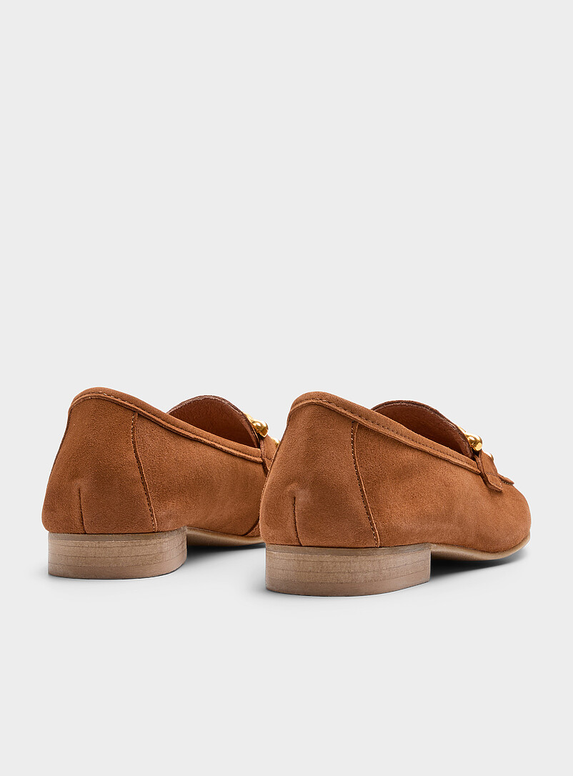 Simons Light brown  Supple suede bit loafers <b>Made in Portugal</b> for women