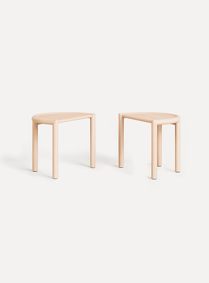 Elsie oak hybrid side table product image 2