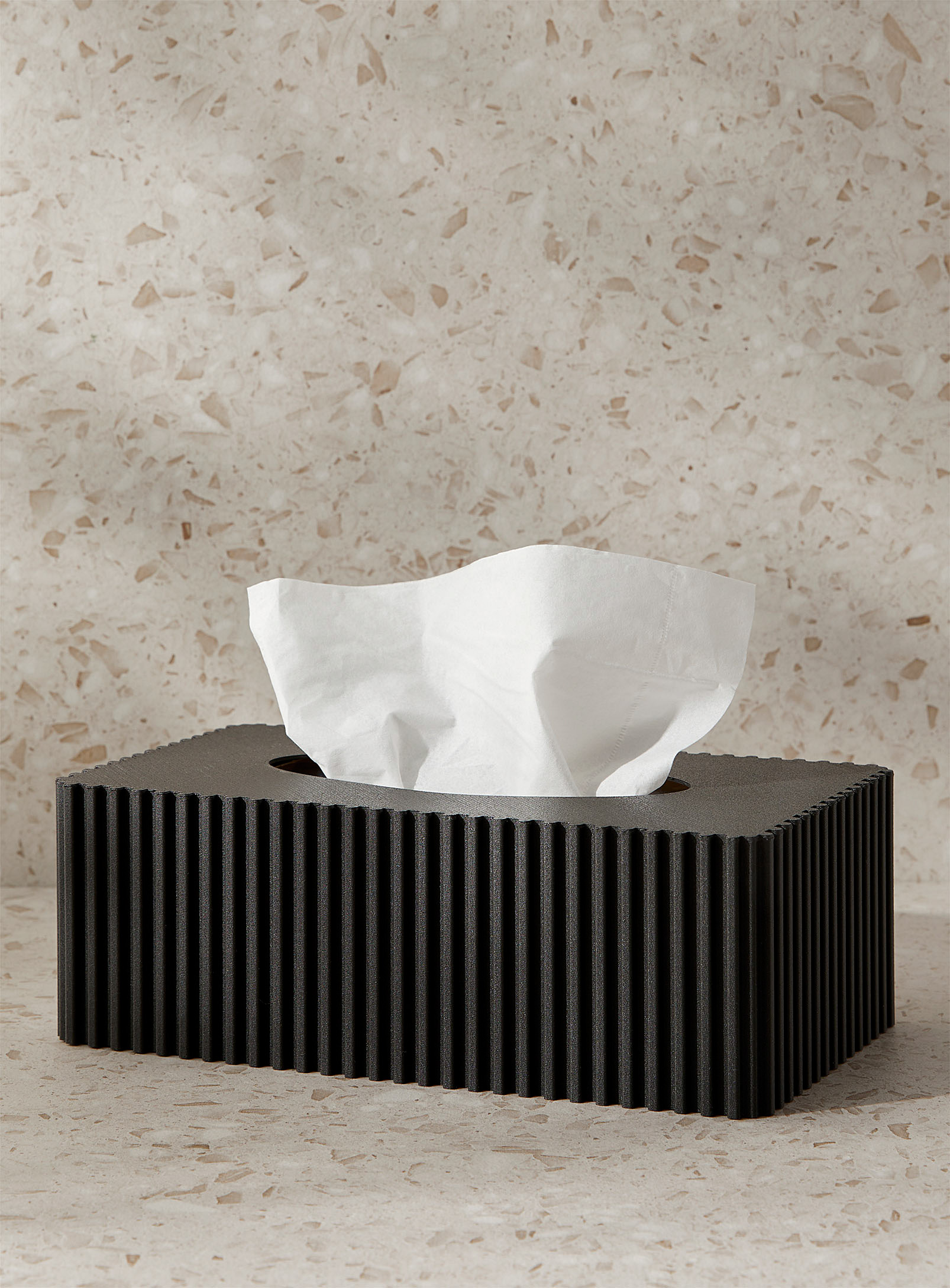Simons Maison Black Angular Tissue Box Cover