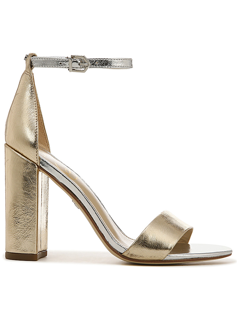 Sam Edelman Gold Yaro ankle strap heeled sandals Women for error