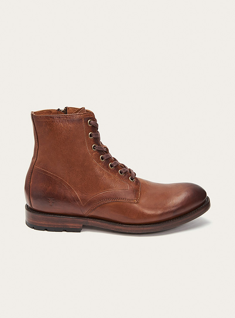 Frye Medium Brown Bowery lace-up boots Men for error