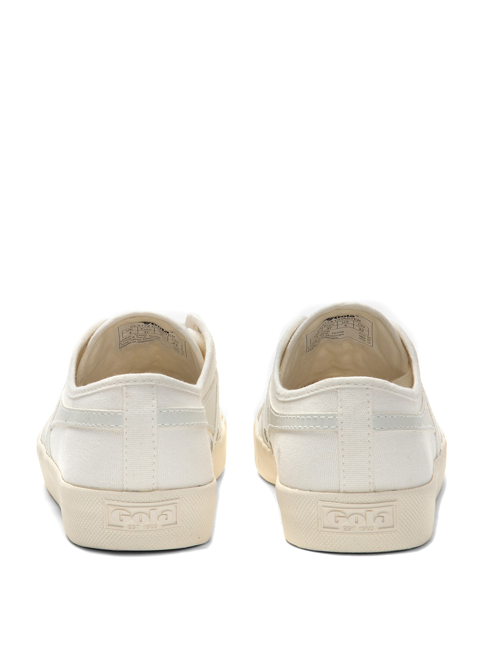 Gola - Chaussures Le Sneaker rétro Coaster blanc et doré Femme
